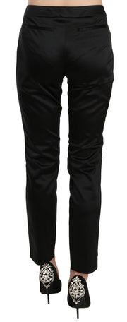 Exte Black Mid Waist Skinny Dress Formal Trousers Pants