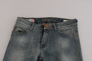 PLEIN SUD Blue Washed Low Waist Slim Fit Skinny Denim Casual Jeans