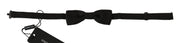 Dolce & Gabbana Black Polka Dots Silk Adjustable Neck Papillon Men Bow Tie