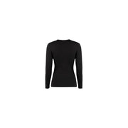 MSGM Black Cotton Wool Polyamide Sweatshirt