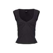 PINKO Black Nylon T-Shirt