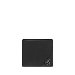 Prada Black Calf Leather Bos Taurus Wallet