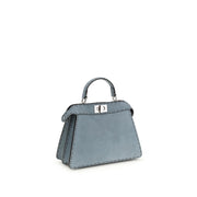 Fendi Light Blue Calf Leather Bos Taurus Handbag