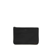 Kiton Black Nylon Clutch Bag