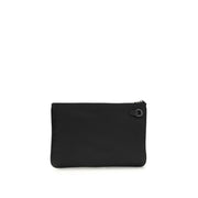 Kiton Black Nylon Clutch Bag
