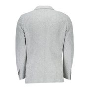 Gant Gray Polyester And Wool Blazer