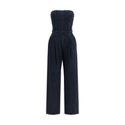 Agolde Blue Cotton Jumpsuit