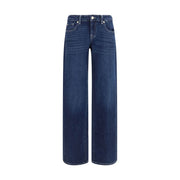 7FOR Blue Cotton Straight-Leg Jeans