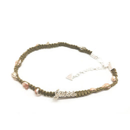 Guess Green Textile Necklace