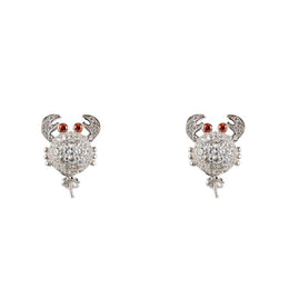 Lancaster White Silver Earrings