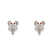 Lancaster White Silver Earrings
