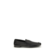 Prada Black Goatskin Slip-On Loafers