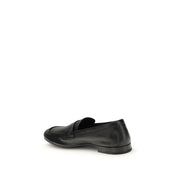 Prada Black Goatskin Slip-On Loafers