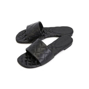 Bottega Veneta Black Lamb Leather Mules