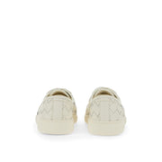 Bottega Veneta White Calfskin Low Top Sneakers