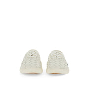 Bottega Veneta White Calfskin Low Top Sneakers