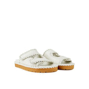 Bottega Veneta White Lamb Leather Sandals