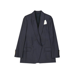 Brunello Cucinelli Blue Virgin Wool Jackets And Coat