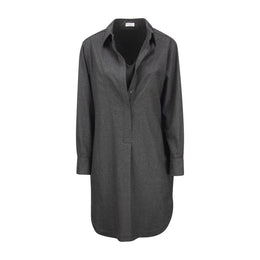 Brunello Cucinelli Gray Wool Casual Dress