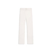 Celine White Cotton Straight-Leg Jeans