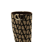 Valentino Garavani Beige Canvas Boots