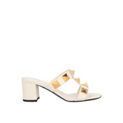 Valentino Garavani White Calfskin Platform Sandals