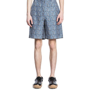 Fendi Blue Silk Shorts
