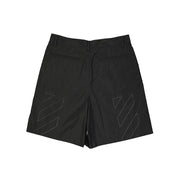 Off-White Black Polyester Short And Mini Shorts