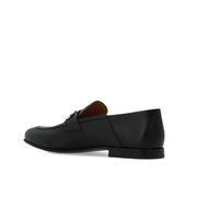 Salvatore Ferragamo Black Calfskin Slip-On Loafers