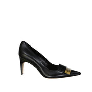 Sergio Rossi Black Calfskin High Heel Pumps