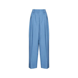 Stella McCartney Blue Linen Casual Pants
