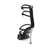 Versace Black Calfskin Stiletto Heel Sandals