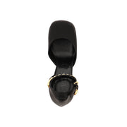 Versace Black Silk Platform Pumps