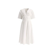Alaïa White Cotton Casual Dress