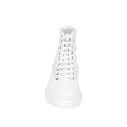 Alexander McQueen White Raffia High Top Sneakers