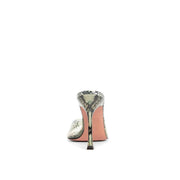 Amina Muaddi Bicolor Pvc Stiletto Heel Sandals