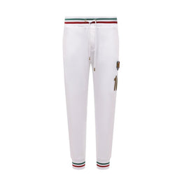 Dolce & Gabbana White Cotton Joggers (Workout Pants)