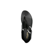 Saint Laurent Black Calfskin Flat Sandals