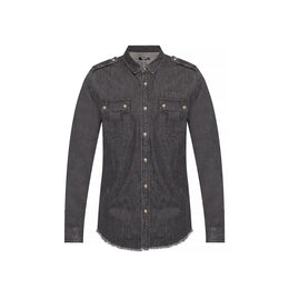 Balmain Black Denim Shirt