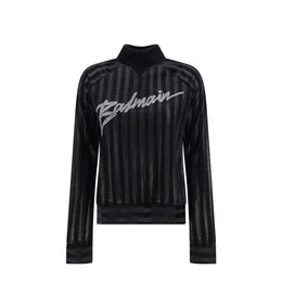 Balmain Black Elastane Sweatshirt