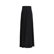Valentino Black Silk Long Skirt