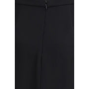 Valentino Black Silk Long Skirt
