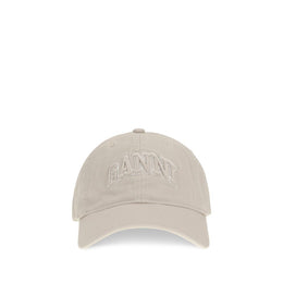 Ganni Beige Cotton Cap (Baseball Hat)