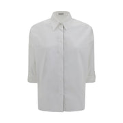 Brunello Cucinelli White Cotton Dress Shirt