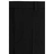 Valentino Black Fleece Wool Dress Pants