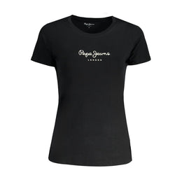 Pepe Jeans Black Cotton Women's T-Shirt