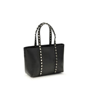 Valentino Garavani Black Calf Leather Bos Taurus Shoulder Bag