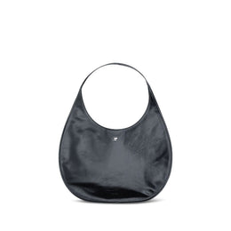 Courrèges Black Calf Leather Bos Taurus Shoulder Bag