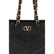 Valentino Garavani Black Napa Leather / Calf Bos Taurus Shoulder Bag
