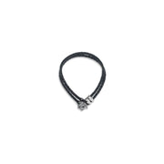 Versace Black Calf Leather Bos Taurus Bracelet
